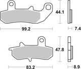 Brembo B-07SU1718 Road (18) Carbon Ceramic Rear Brake Pad (07SU17.18)