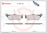 Brembo B-07BB0390 Genuine (90) Sintered Front Brake Pad (07BB03.90)