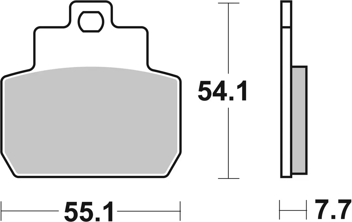Brembo B-07061 Scooter (CC) Carbon Ceramic Rear Brake Pad (07061)