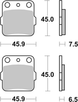 Brembo B-07HO20SD Off Road (SD) Sintered Front/Rear Brake Pad (07HO20.SD)