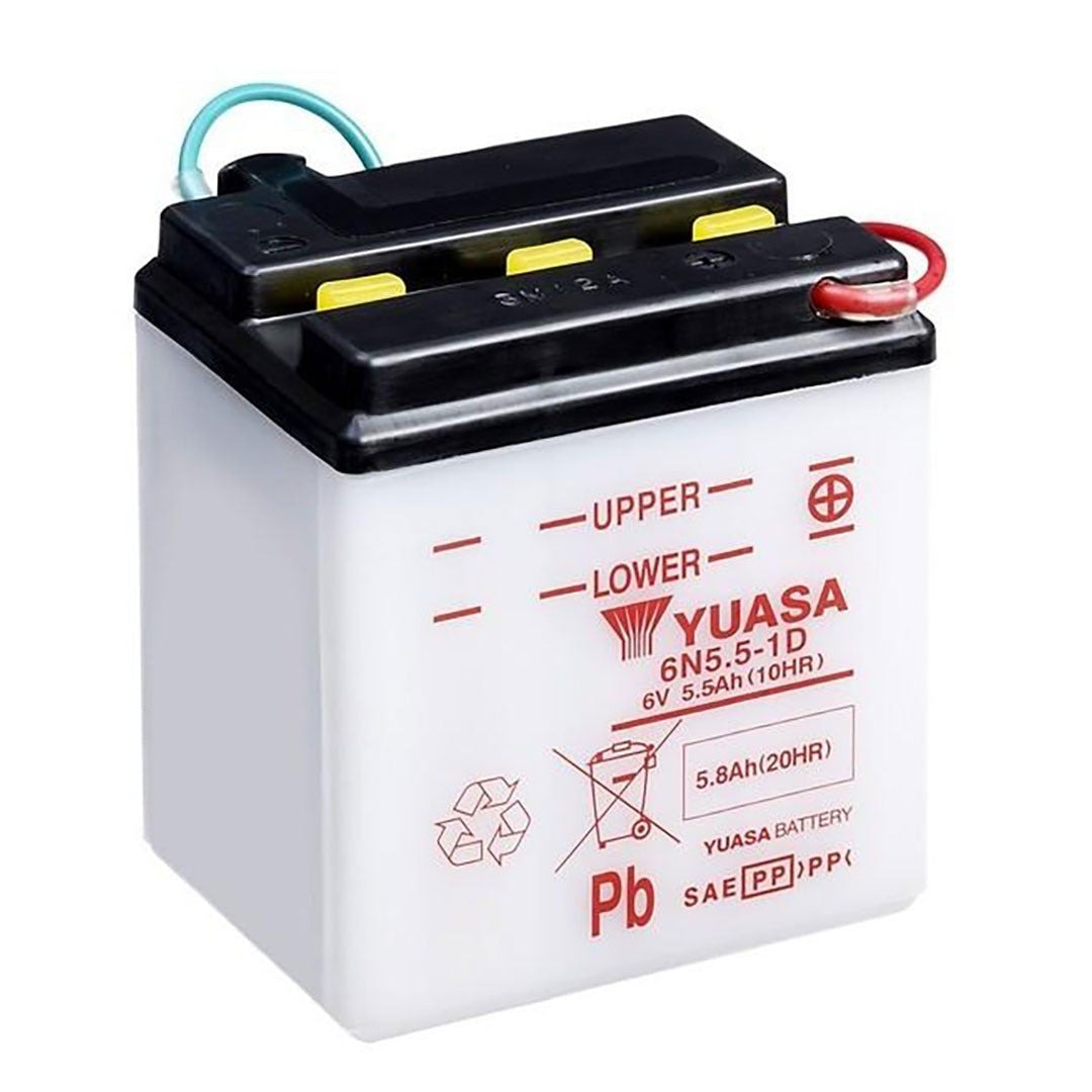 Yuasa 6N5.5-1D Conventional Series 6V 5.5Ah Battery