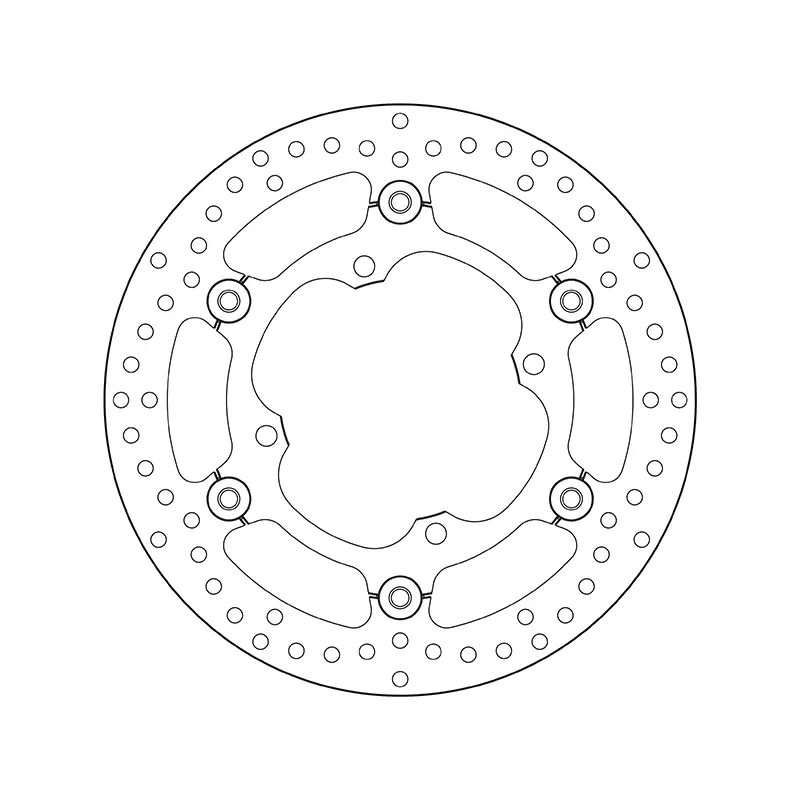 Brembo Serie Oro Floating Front Brake Disc for Kawasaki KX 250 82-09 & 18-Up/KX 450 18-Up/KX 450 F 06-Up