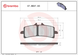 Brembo B-07BB3793 Genuine (93) Sintered Front Brake Pad (07BB37.93)