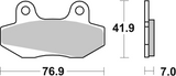 Brembo B-07027 Scooter (CC) Carbon Ceramic Rear Brake Pad (07027)