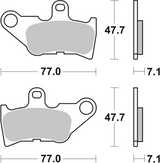 Brembo B-07046 Scooter (CC) Carbon Ceramic Rear Brake Pad (07046)