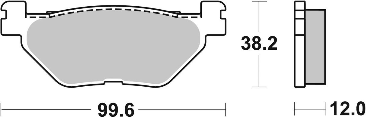 Brembo B-07052CC Scooter (CC) Carbon Ceramic Rear Brake Pad (07052.CC)