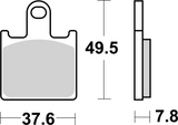 Brembo B-07KA28SA Road (SA) Sintered Front Brake Pad (07KA28.SA)