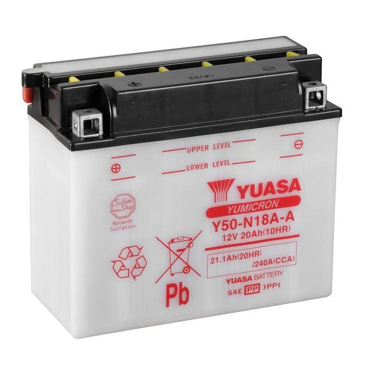 Yuasa Y50-N18A-A Yumicron Series 12V 20Ah/240CCA Battery