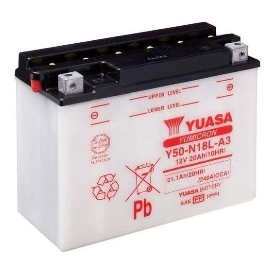 Yuasa Y50-N18L-A3 Yumicron Series 12V 20Ah/240CCA Battery