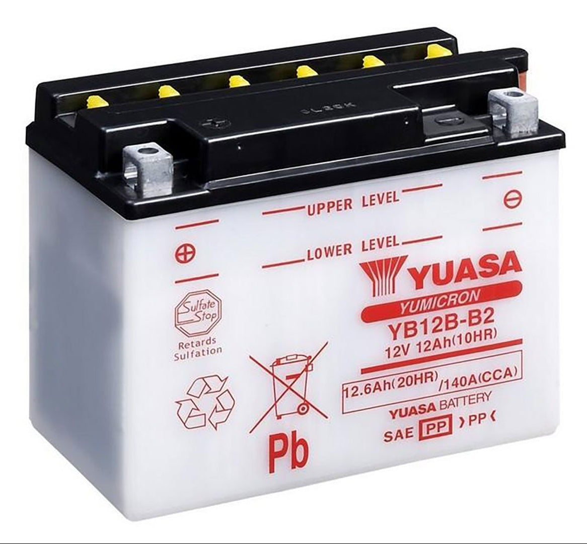 Yuasa YB12B-B2 Yumicron Series 12V 12Ah/140CCA Battery