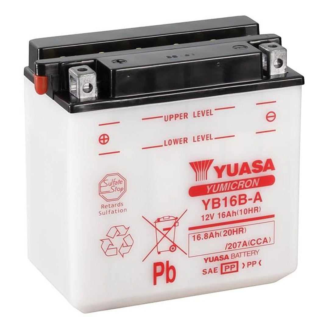 Yuasa YB16B-A Yumicron Series 12V 16Ah/207CCA Battery