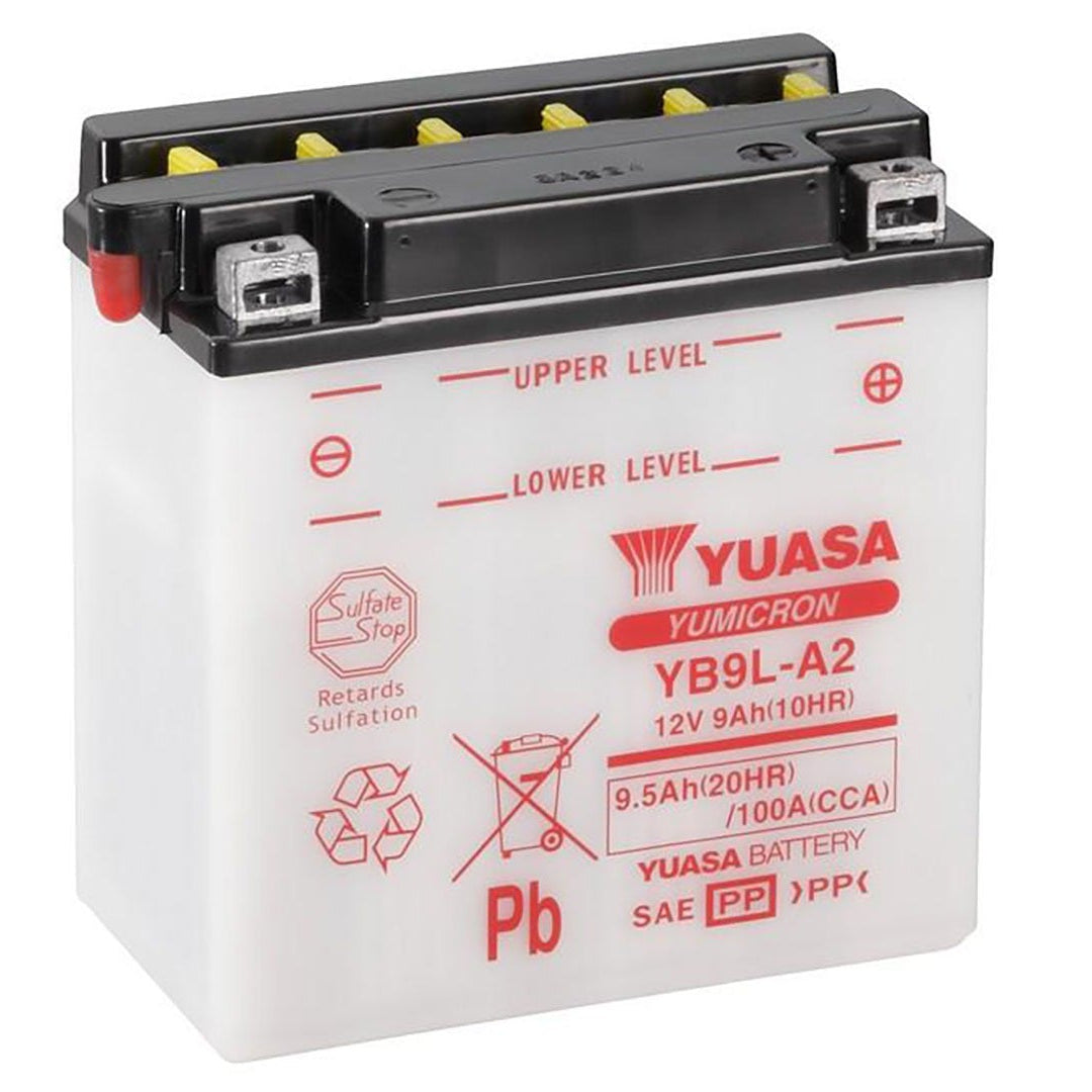 Yuasa YB9L-A2 Yumicron Series 12V 9Ah/124CCA Battery