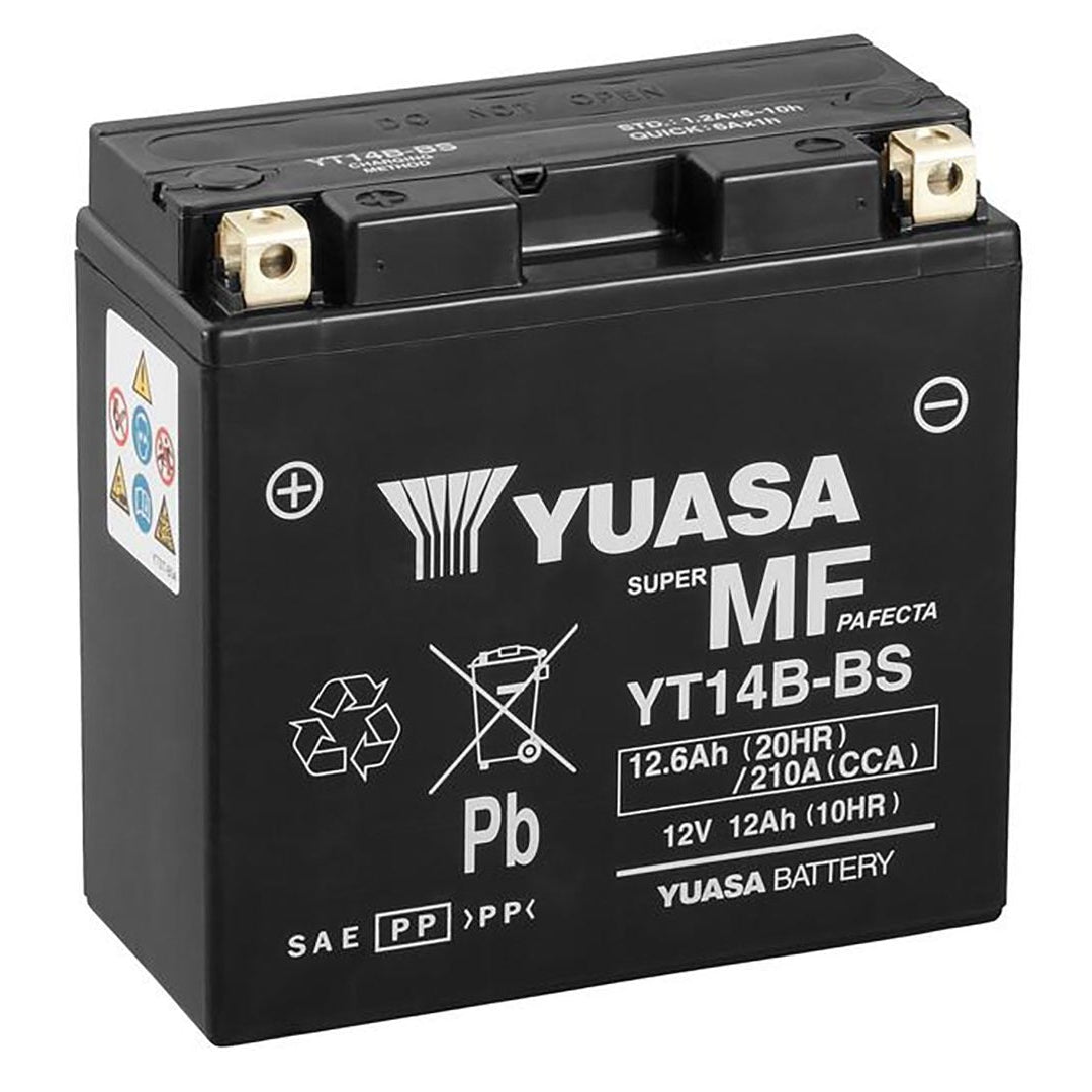 Yuasa YT14B-BS YT Series 12V 12Ah/210CCA Maintenance Free Battery