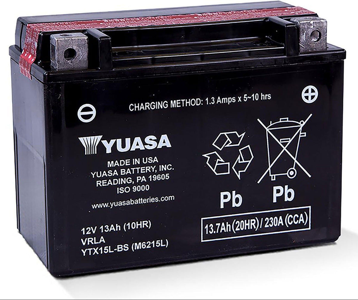 Yuasa YTX15L-BS YTX Series 12V 13Ah/230CCA Maintenance Free Battery