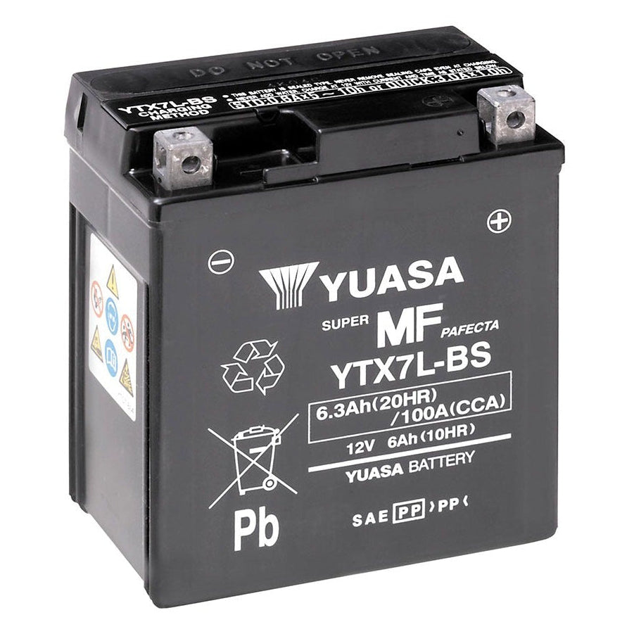 Yuasa YTX7L-BS YTX Series 12V 6Ah/100CCA Maintenance Free Battery