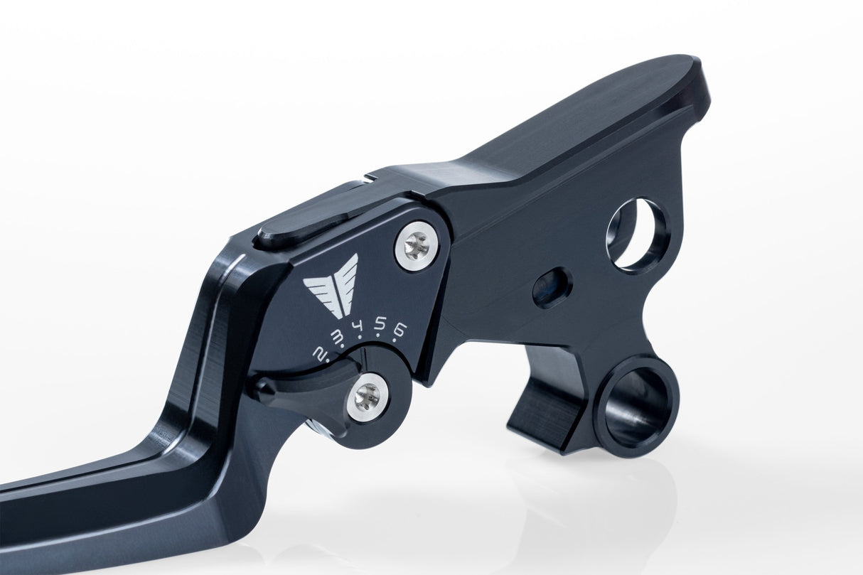 Muller Motorcycle AG MUL-150-30 Adjustable Levers Black for most Harley-Davidson Touring 21-24 w/Cable Clutch