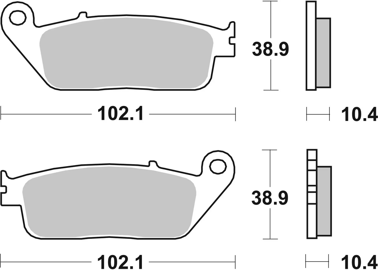 Brembo B-07HO3405 Road (05) Carbon Ceramic Front/Rear Brake Pad (07HO34.05)