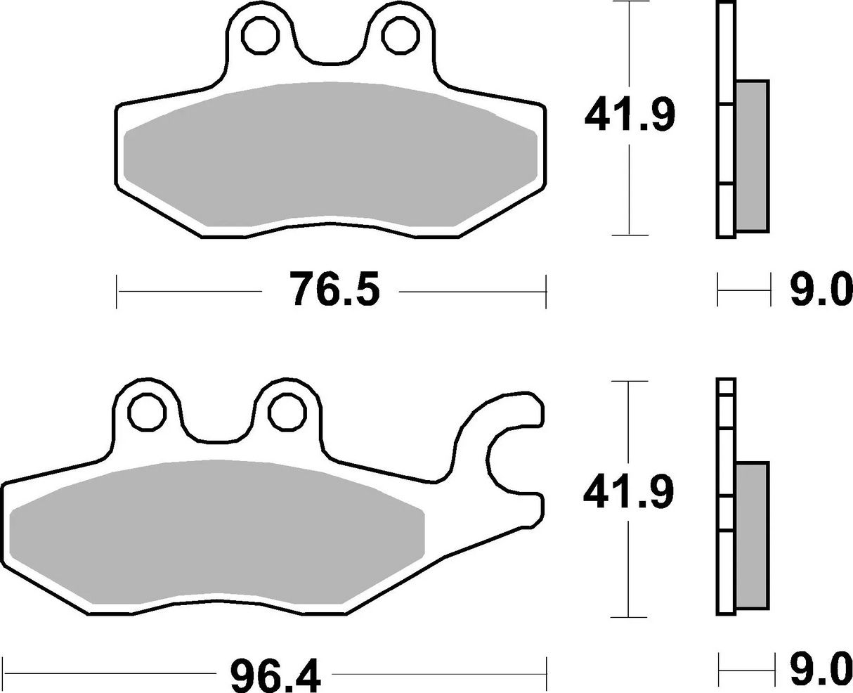 Brembo B-07060 Scooter (CC) Carbon Ceramic Rear Brake Pad (07060)