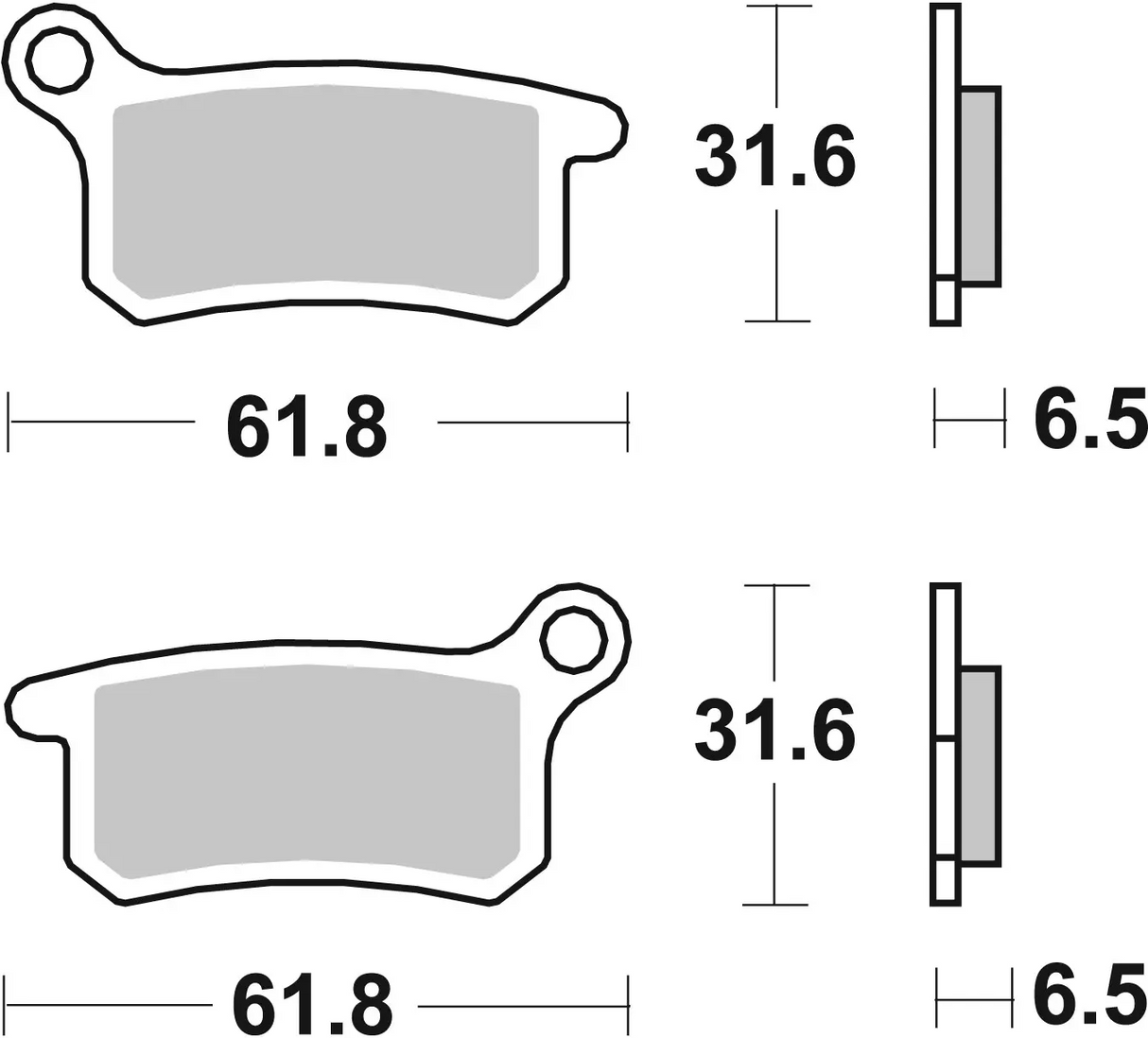 Brembo B-07GR69SX Off Road (SX) Sintered Front Brake Pad (07GR69.SX)