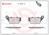 Brembo B-07BB0258 Genuine (58) Sintered Rear Brake Pad (07BB02.58)