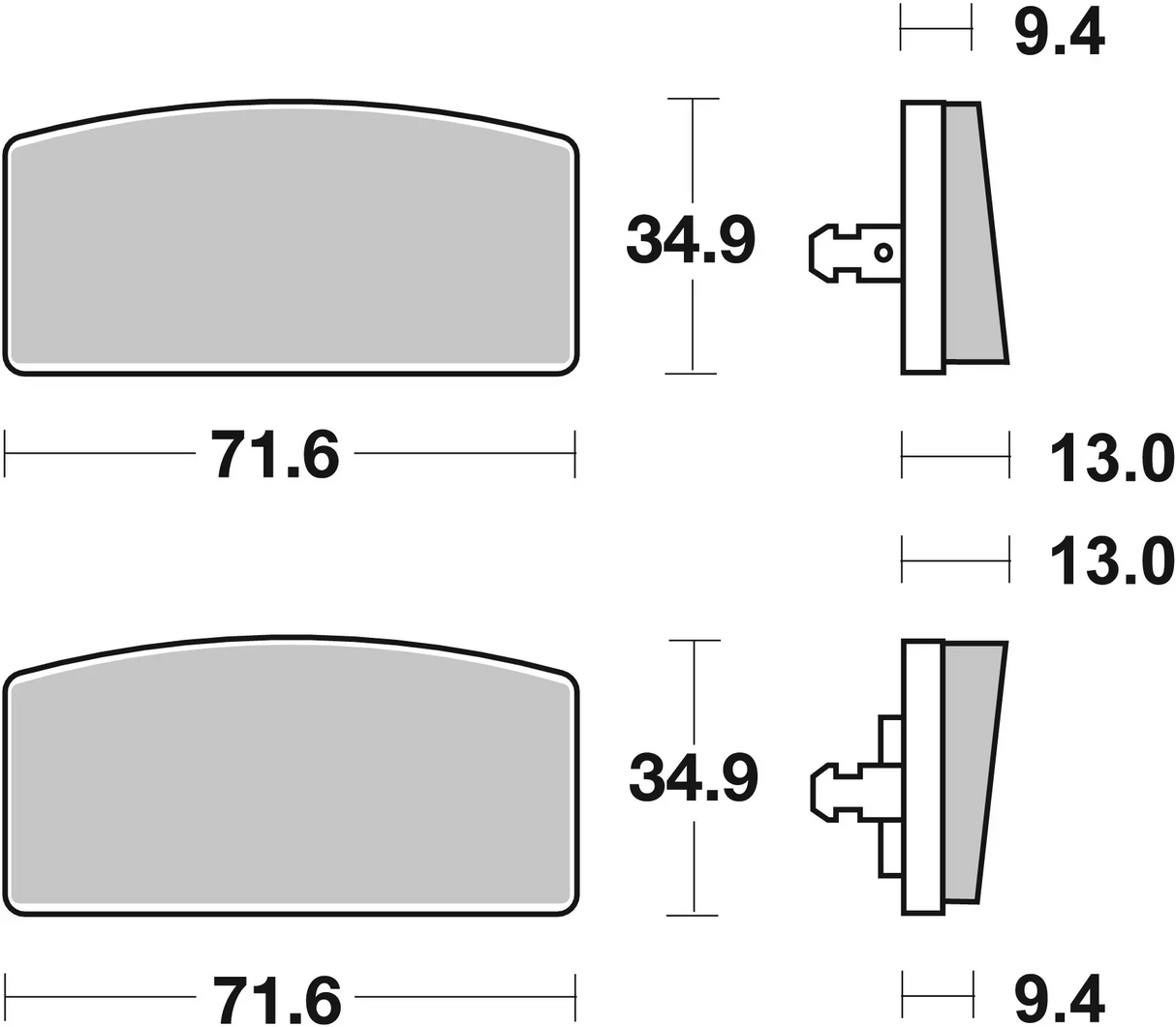 Brembo B-07GR5915 Road (15) Carbon Ceramic Front Brake Pad (07GR59.15)