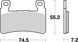 Brembo B-07HO4507 Road (07) Carbon Ceramic Front/Rear Brake Pad (07HO45.07)