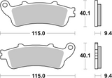 Brembo B-07034 Scooter (CC) Carbon Ceramic Rear Brake Pad (07034)