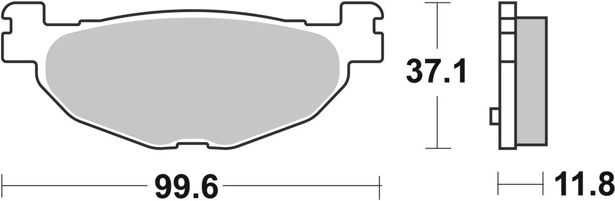 Brembo B-07059 Scooter (CC) Carbon Ceramic Rear Brake Pad (07059)