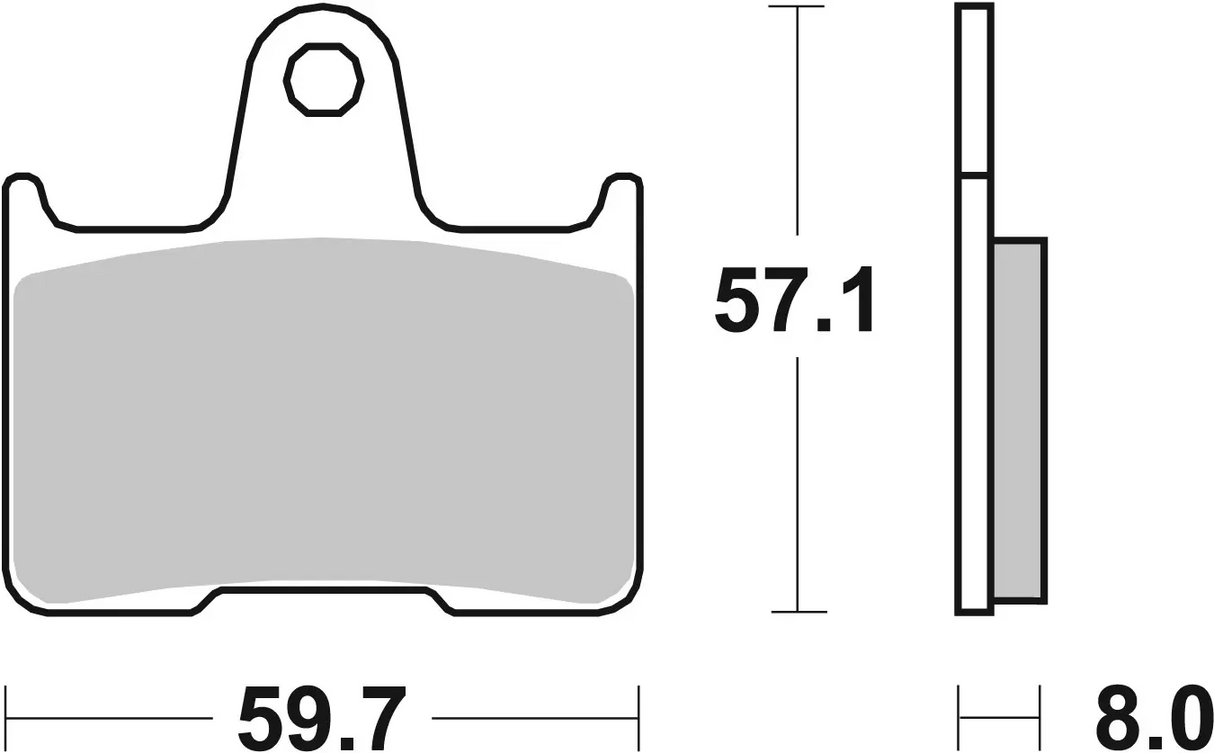 Brembo B-07KA2107 Road (07) Carbon Ceramic Rear Brake Pad (07KA21.07)
