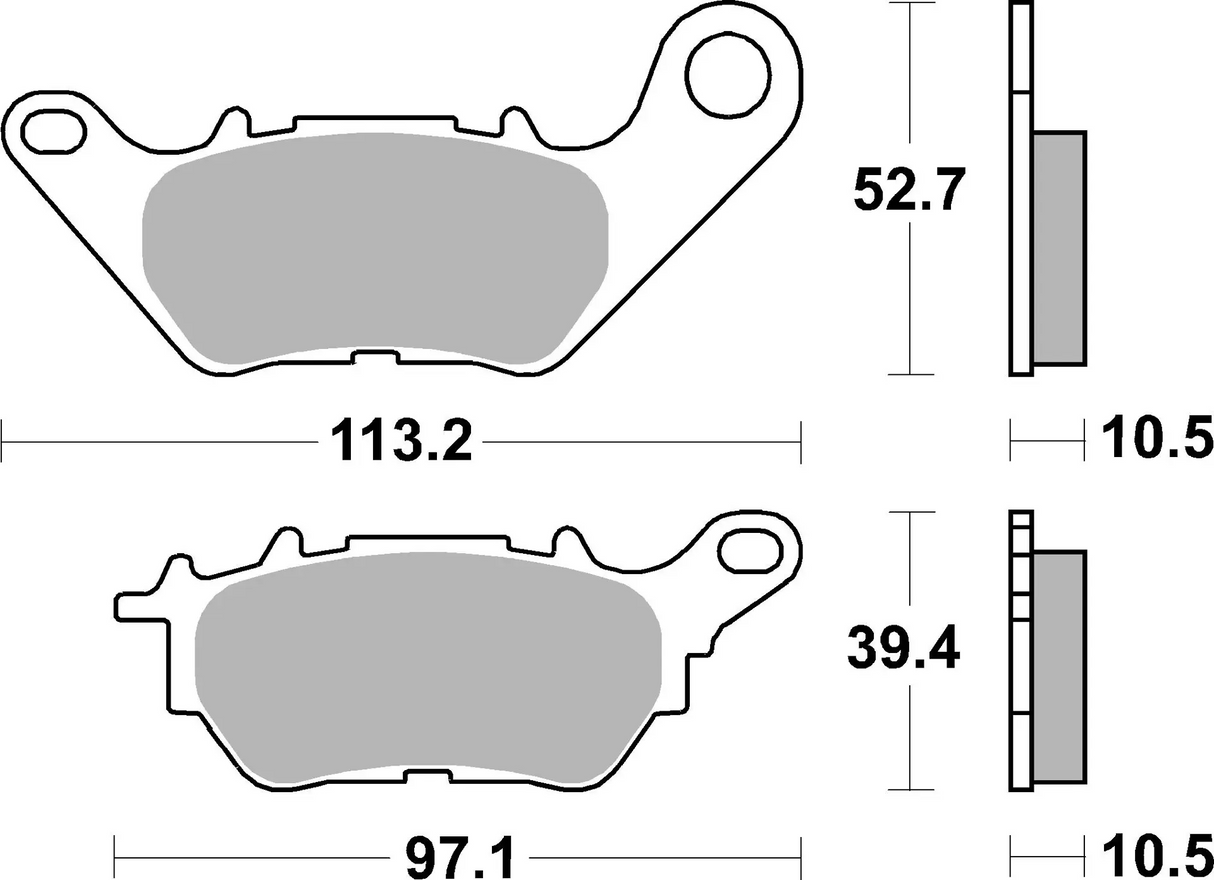 Brembo B-07YA53CC Road (CC) Carbon Ceramic Rear Brake Pad (07YA53.CC)