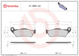 Brembo B-07BB0483 Genuine (83) Sintered Front Brake Pad (07BB04.83)