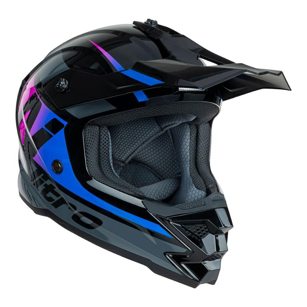 Nitro MX710 Onyx Gloss Purple/Pink Youth Helmet