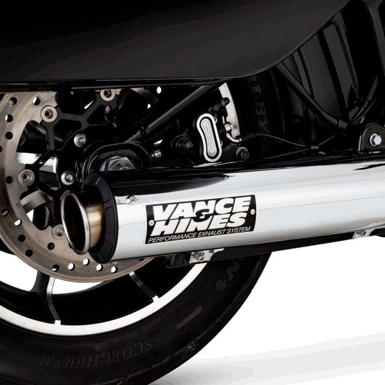 Vance & Hines V16746 Supersport 4" Slip-On Muffler Chrome for Harley-Davidson Softail Street Bob/Low Rider S/Low Rider ST/Heritage 25-Up Models