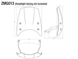 Rizoma R-ZMG013B Mounting Kit Carbon/Aluminum for Headlight Fairing
