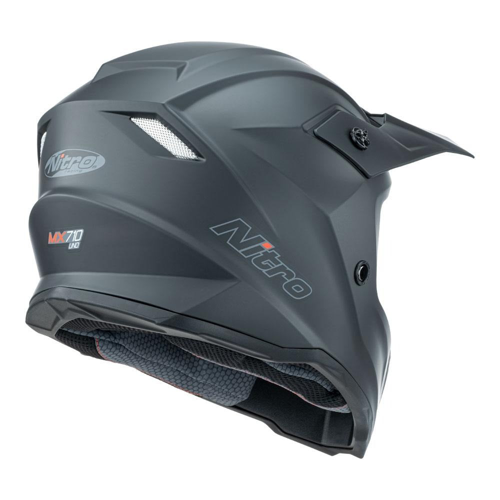 Nitro MX710 Satin Black Youth Helmet