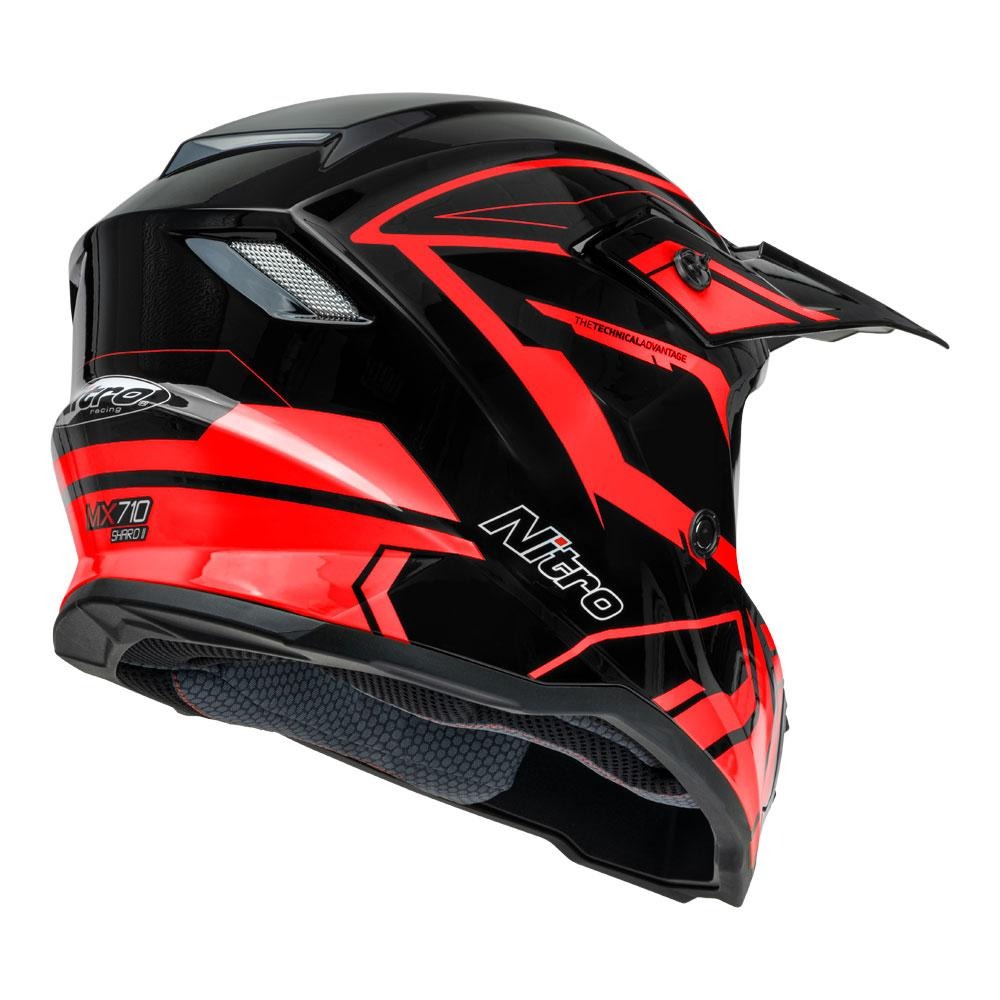 Nitro MX710 Shard II Gloss Red/Black Youth Helmet