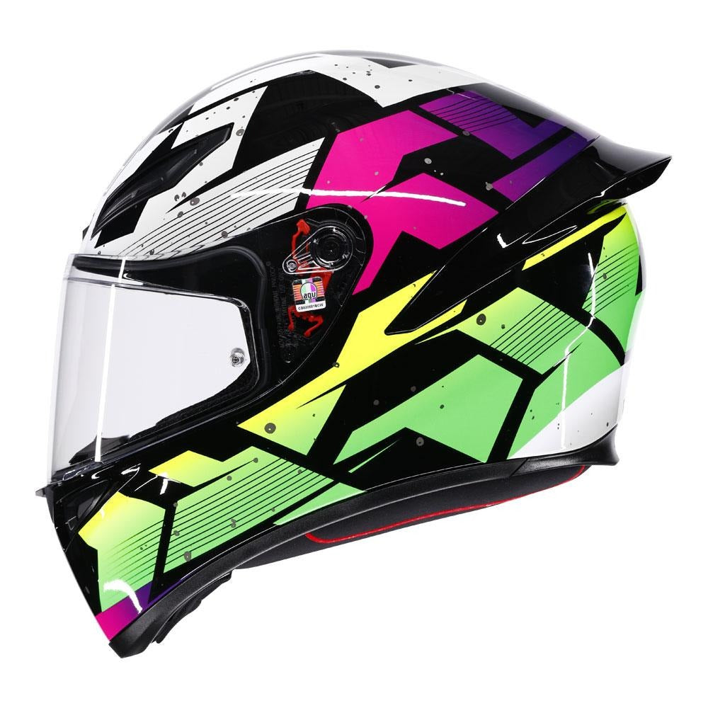 AGV K1 S Punkpulse Gloss Black/Purple/Lime Helmet
