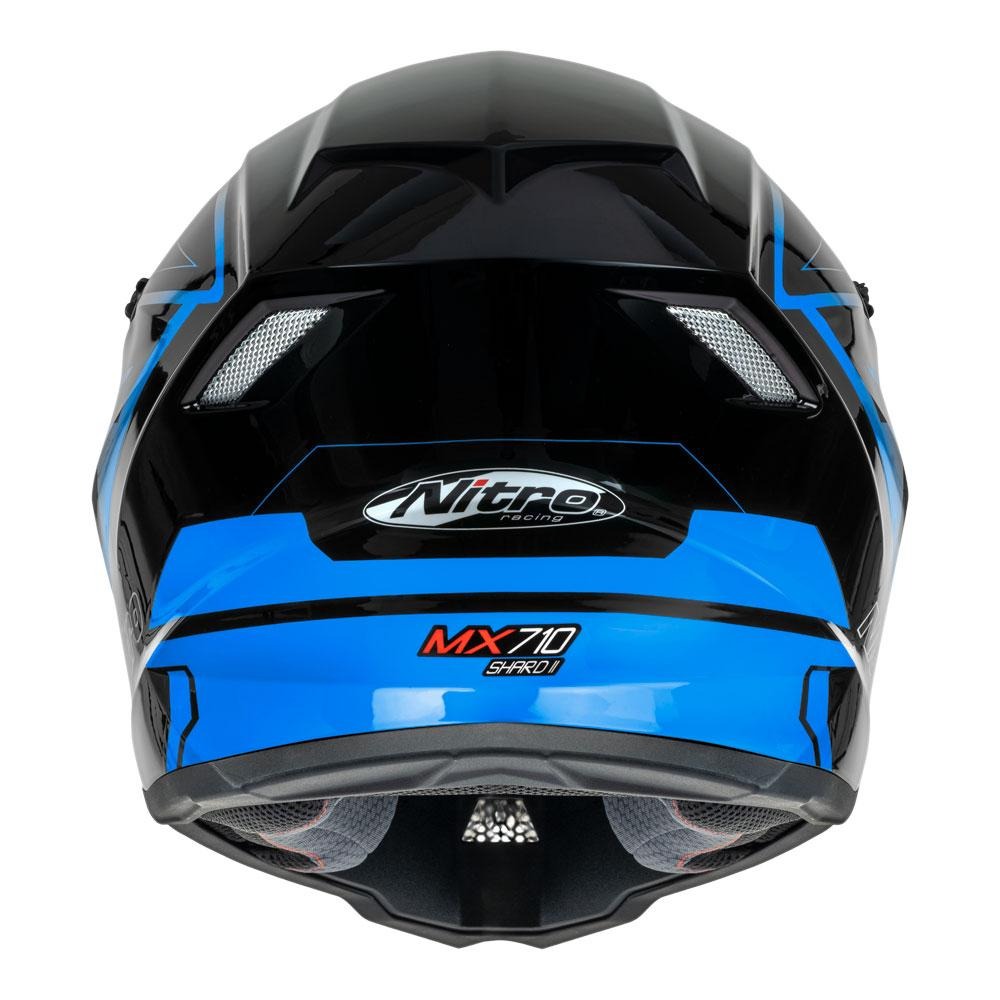 Nitro MX710 Shard II Gloss Blue/Black Youth Helmet