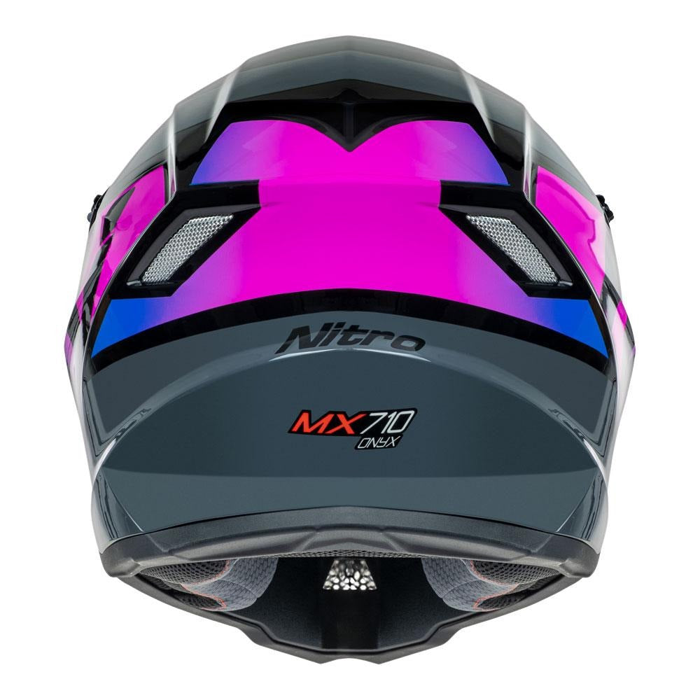 Nitro MX710 Onyx Gloss Purple/Pink Youth Helmet