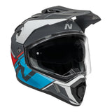 Nitro MX780 DVS Gloss Grey/Light Blue/White/Red Adventure Helmet