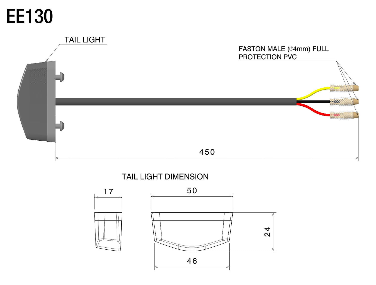 Rizoma Rear Light Black w/License Plate Light