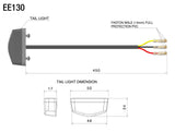 Rizoma Rear Light Black w/License Plate Light