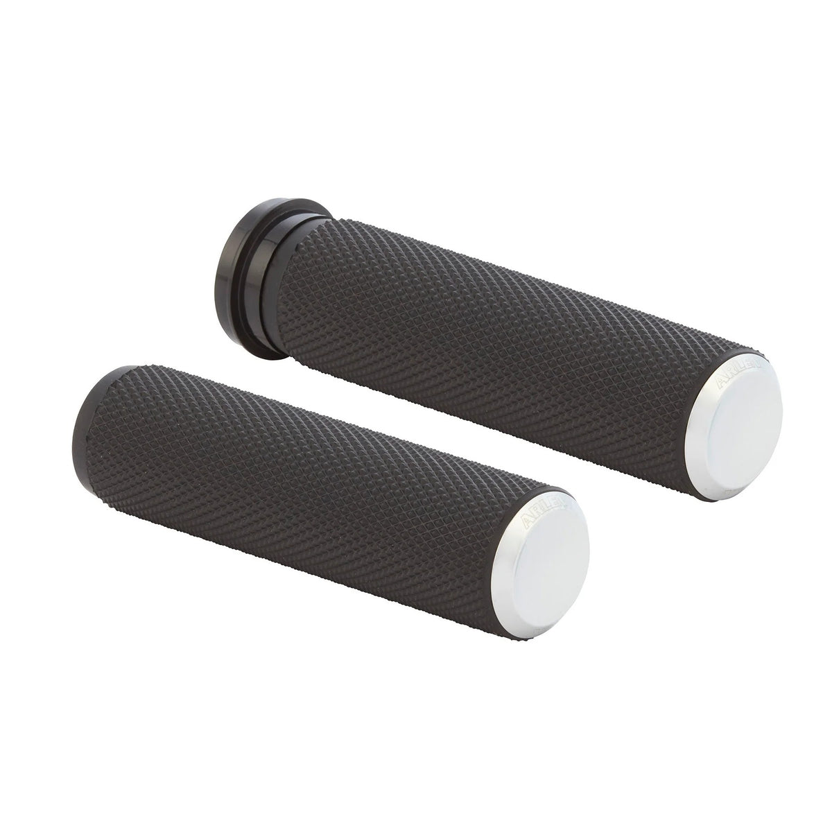 Arlen Ness AN-07-324 Knurled Fusion Handgrips Chrome for H-D w/Throttle Cable