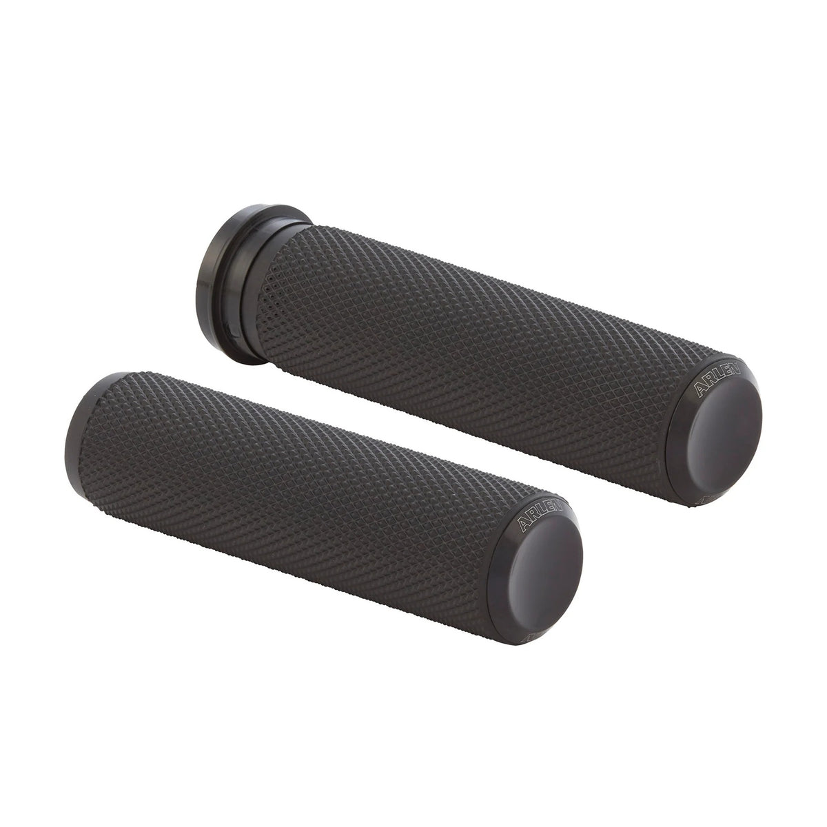 Arlen Ness AN-07-325 Knurled Fusion Handgrips Black for H-D w/Throttle Cable