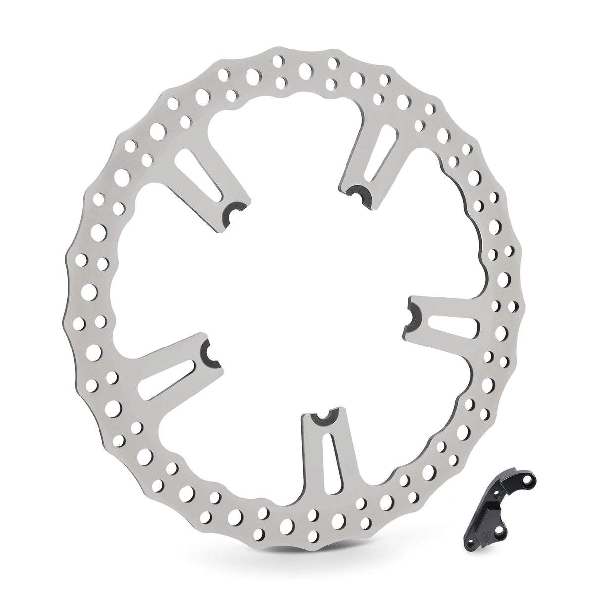 Arlen Ness AN-02-991 15" Left Front Jagged Big Brake Disc Rotor for Dyna 06-17 w/OEM Cast Wheel