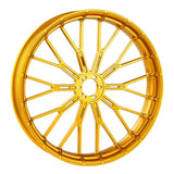 Arlen Ness AN-91-552 19" x 3.25" & 18" x 5.5" Y-Spoke Complete Wheel Set Gold for Harley-Davidson Softail Low Rider S 20-Up/Low Rider ST 22-Up