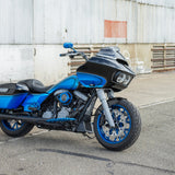 Arlen Ness AN-07-345 Knurled Fusion Handrips Blue for Harley-Davidson Big Twin 08-24 w/Throttle-By-Wire