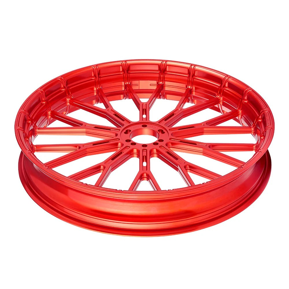 Arlen Ness AN-91-553 19" x 3.25" & 18" x 5.5" Y-Spoke Complete Wheel Set Red for Harley-Davidson Softail Low Rider S 20-Up/Low Rider ST 22-Up