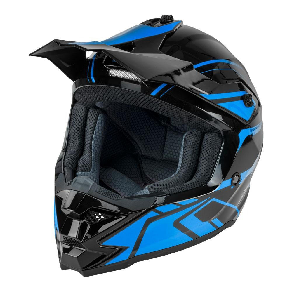 Nitro MX710 Shard II Gloss Blue/Black Youth Helmet