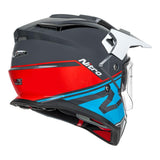 Nitro MX780 DVS Gloss Grey/Light Blue/White/Red Adventure Helmet